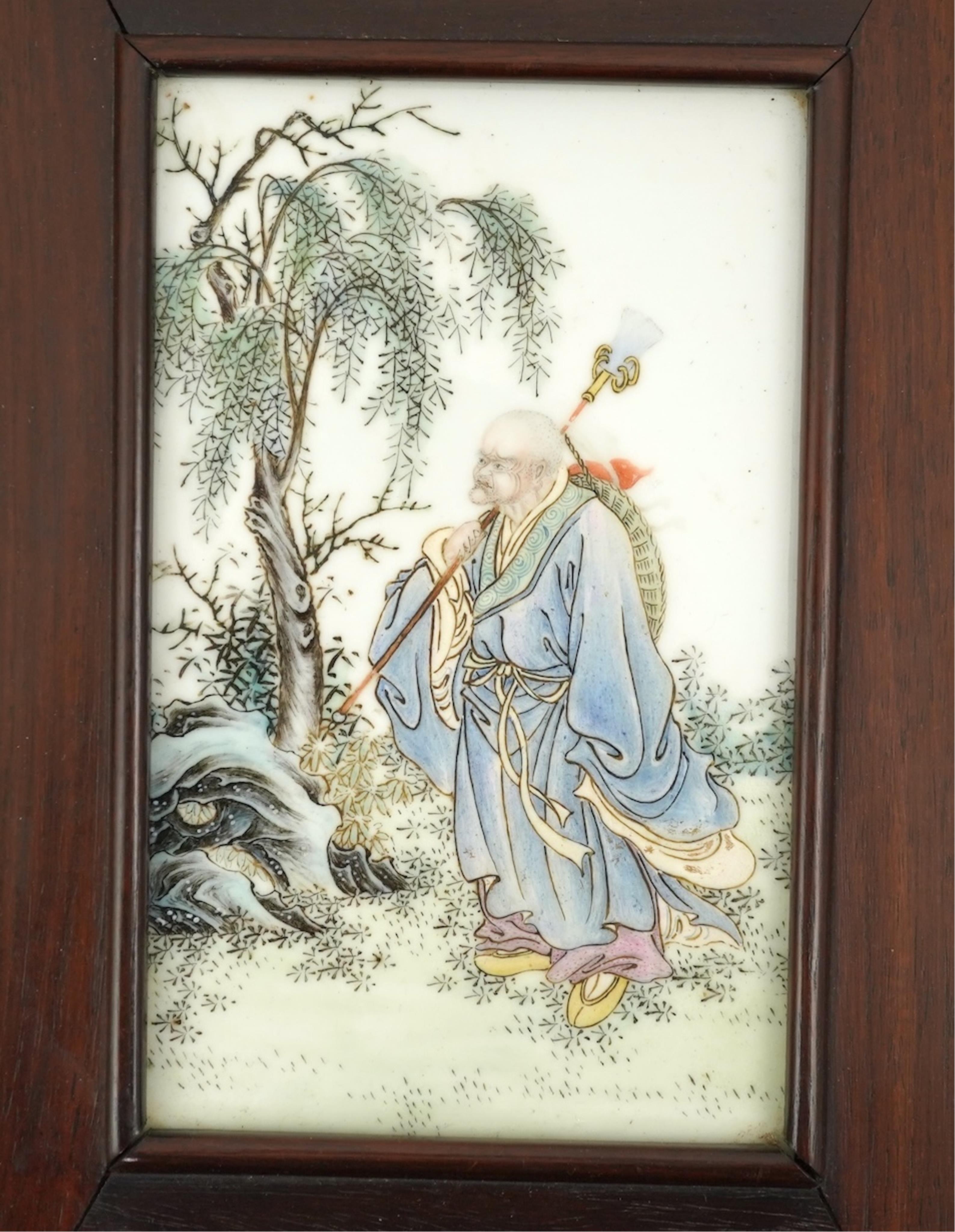A Chinese famille rose ‘Li Tieguai’ plaque, Republic period